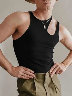 Men's Sexy Off Shoulder Sleeveless Vest