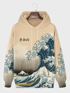 Japanese Wave Ukiyoe Hoodies