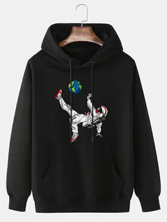 Astronaut Planet Print Hoodies