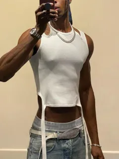 Men's Sexy Off Shoulder Vest