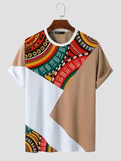 Totem Colorblock Ethnic T-shirts