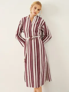 Raya Patrón Dobladillo con doble abertura Vestido