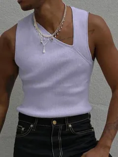 Men's Slash Neck Knitted Vest