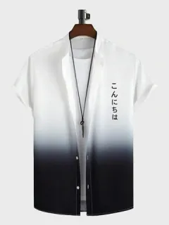 Japanese shirts with gradient print