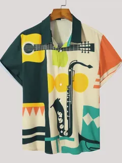 Music Equipment Printed Shirt
