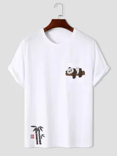 Bamboo Panda Printed T-shirts