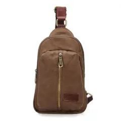 Hombres Casual Cofre de lona Bolsa al aire libre Deporte de viaje Duradero Crossbody Bolsa