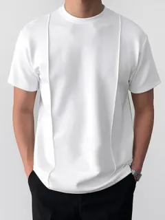 T-shirt with plain pleat detail