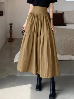 Falda suelta de cintura alta