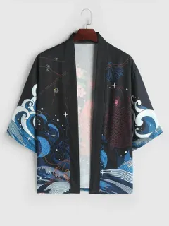 Japanese Carp Print Kimono