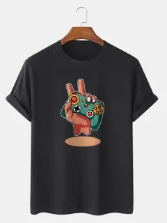 Gamepad Gesture Graphic T-Shirts