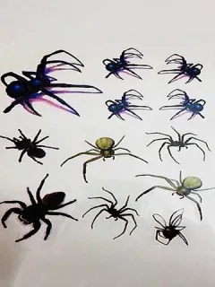 3D Impermeable Araña temporal Tatuaje Etiqueta engomada del arte corporal