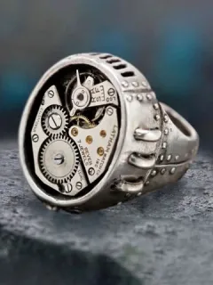 Anillo con forma de engranaje de movimiento desgastado