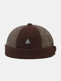 Collrown Men & Women Contrast Color Patch Skull Hat