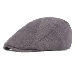 Men's Corduroy Beret Front Cap Warm Newsboy Hat