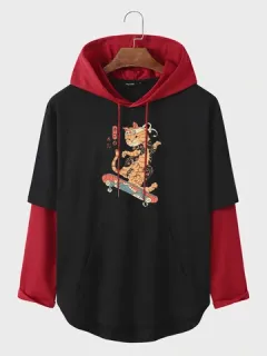 Japanese Two-Piece Faux Cat Hoodies
