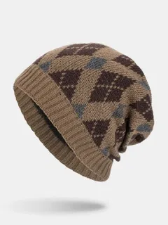 Men Wool Keep Warm Brimless Beanie Knitted Wool Hat