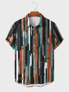 Shirts with colorful striped print