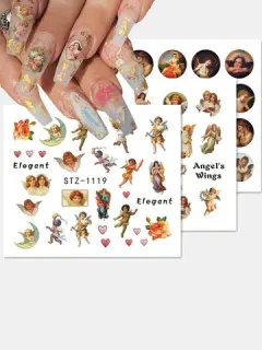 8 calcomanías de transferencia Cupid Eros.