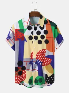 Shirts with geometric polka dot print