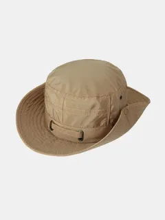 Bucket Hat Outdoor Fishing Mesh Breathable Sun Hat With Rope