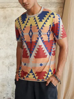 Casual Bohemian Print T-shirts