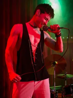 Men's Chain Lace-up V-Neck Tank Top