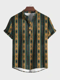 Geoethnic Vintage Henley Shirts