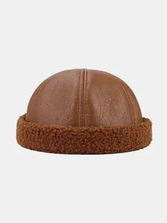 Collrown Men & Women Faux Fur Around Side Skull Hat
