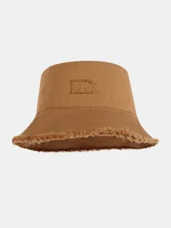 Unisex Wide Brim Solid Bucket Hat