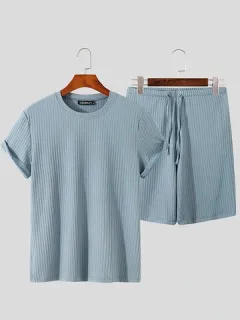 Soft Solid Color T-shirt Set