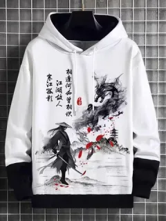 Chinese Figures Landscape Hoodies