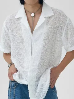 Men's Fringe Short Sleeve Shirt
