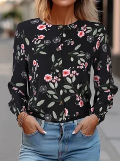 Estampado floral integral Camisa