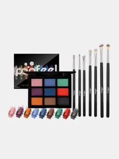 Paleta de sombras de ojos Cepillo Maquillaje Set