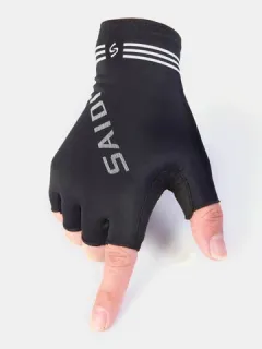 Guante de medio dedo antideslizante para hombre