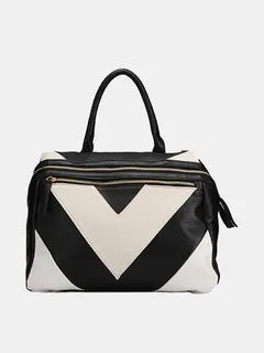 Elegante Mujer Bolso bandolera con bloques de color de patchwork Bolsa
