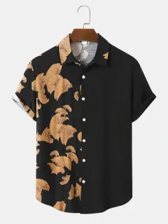 Patchwork shirts with contrast print