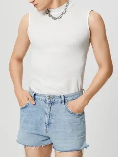 Men's Turtleneck Knit Textured Vest
