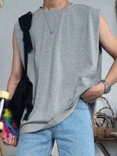 Round Neck Loose Knit Tank Top