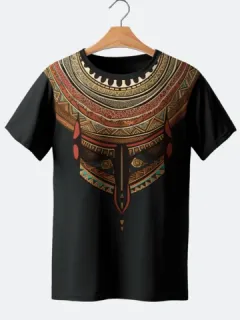 Ethnic Totem Print T-shirts