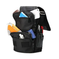 Bolsa casual vertical de poliéster de viaje con multi bolsillos bolsa al hombro bolsa en bandolera para hombres