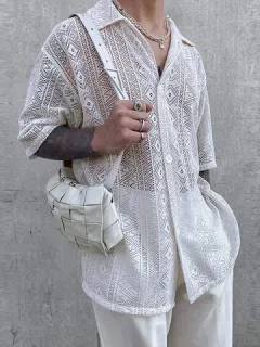 Hollow Lace Loose Shirts