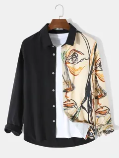 Patchwork Art Printed Shirts