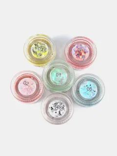 Sombra de ojos brillante de 6 colores Gel