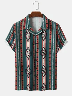 Geometric Print Ethnic Shirts