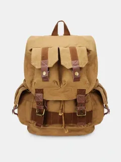Hombre Canvas al aire libre Travel Cámara Bolsa vendimia Mochila Casaul
